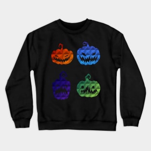 Different Scary Pumpkin Faces Crewneck Sweatshirt